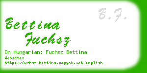 bettina fuchsz business card